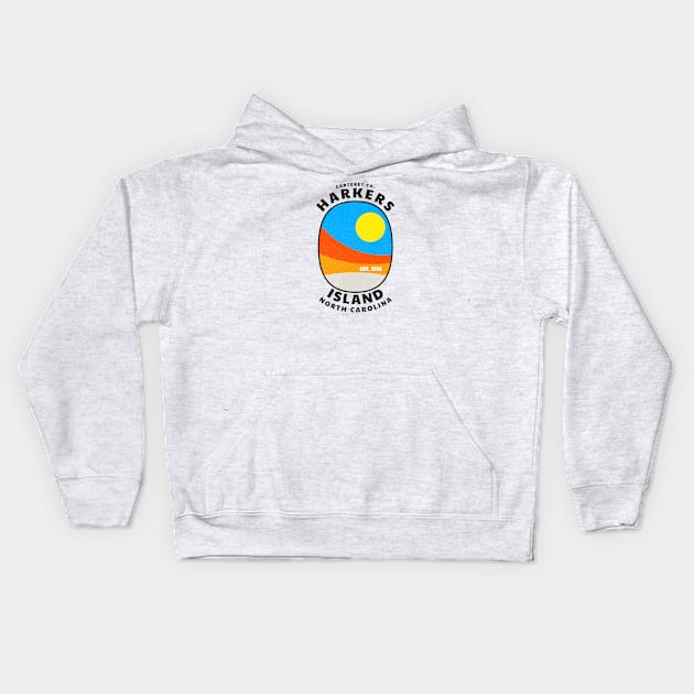 Harkers Island, NC Summertime Vacationing Abstract Sunrise Kids Hoodie by Contentarama